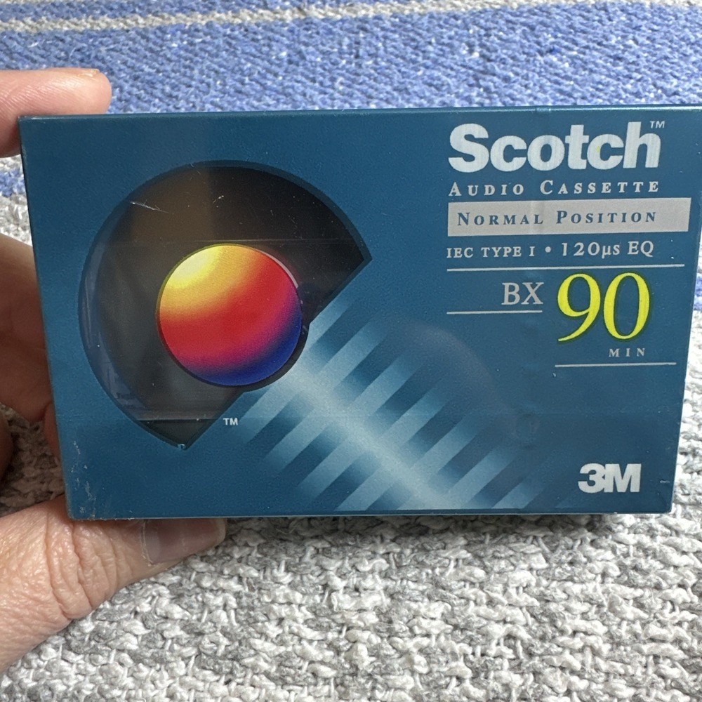 3M Scotch BX90 Audio Cassette Tapes – 90 Min – Type I‎ Normal Position – Sealed